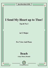 I Send My Heart up to Thee!Op.44 No.3,in E Major Vocal Solo & Collections sheet music cover